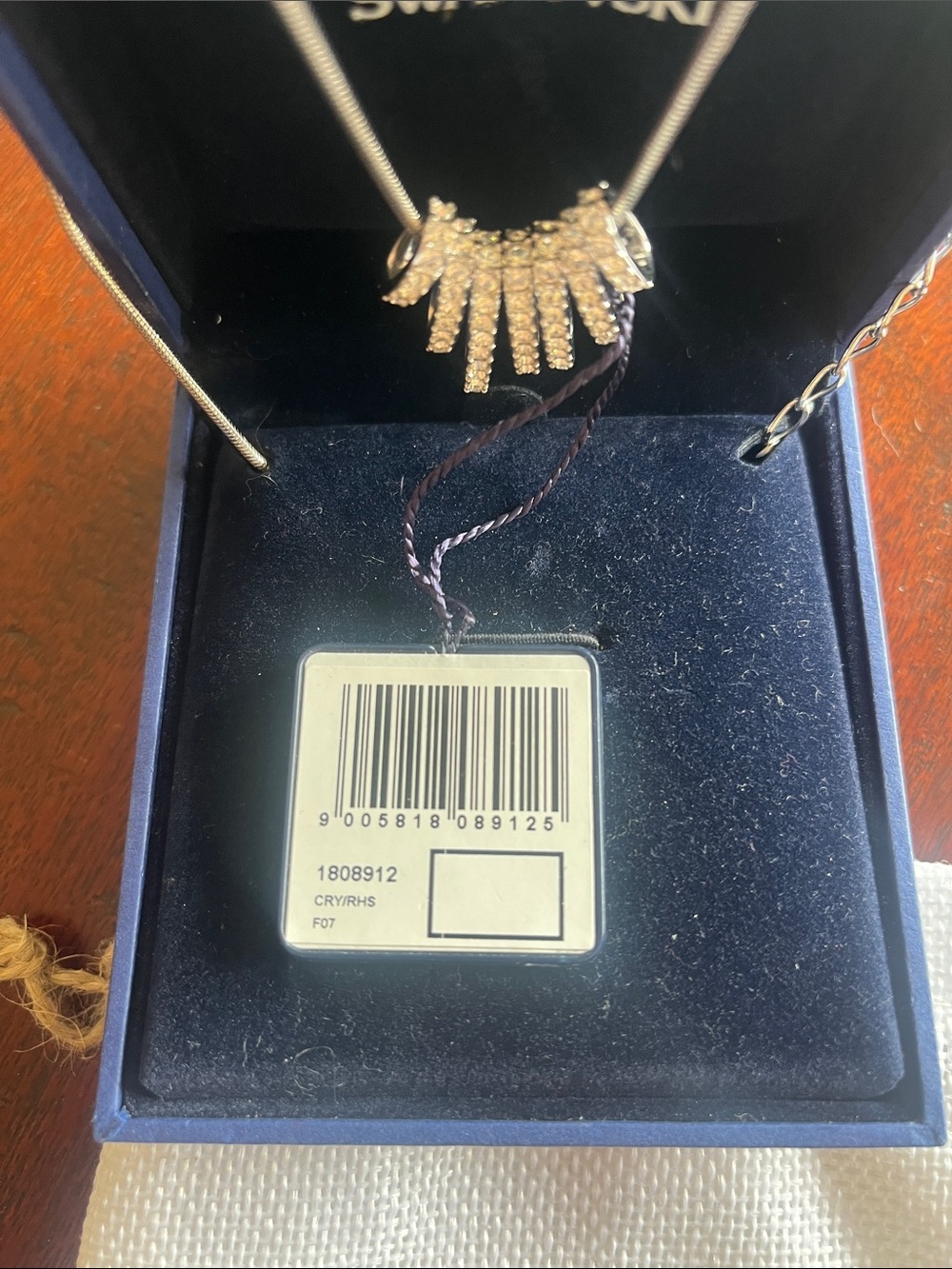 Swarovski Silver Crystal Multi-Ring Pendant Necklace - Picture 5 of 5